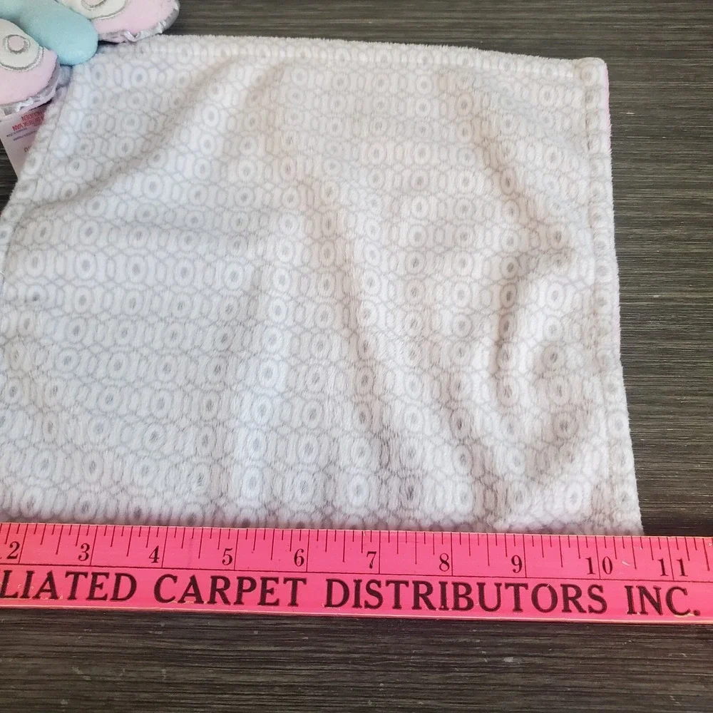Babies R Us‎ Plush Butterfly Lovey Security Blanket Gray Geometric,  Pink Fleece